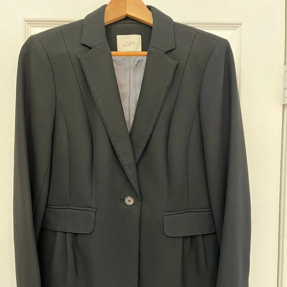Ann Taylor Loft Black Blazer Size 6 - Picture 1 of 8